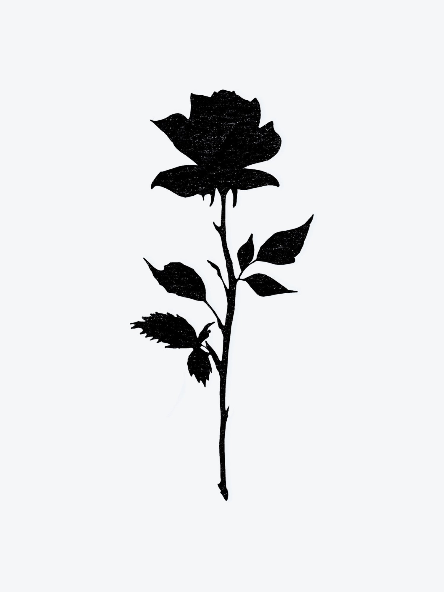 Black Rose temporary tattoo