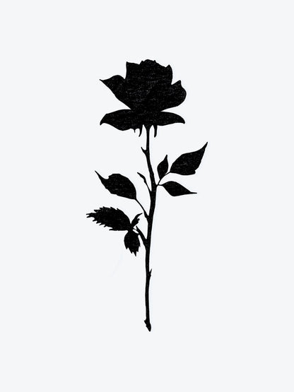 Black Rose temporary tattoo