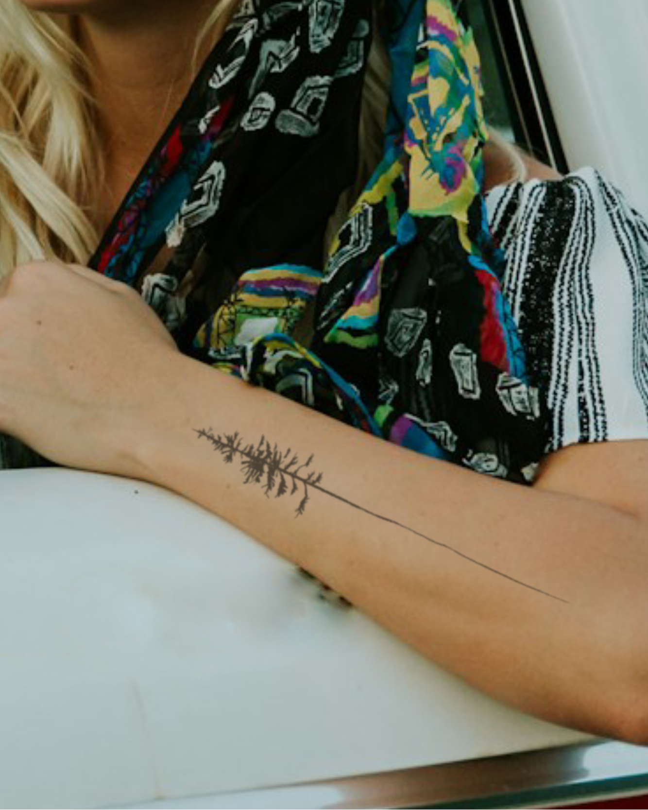 Shy Tree temporary tattoo