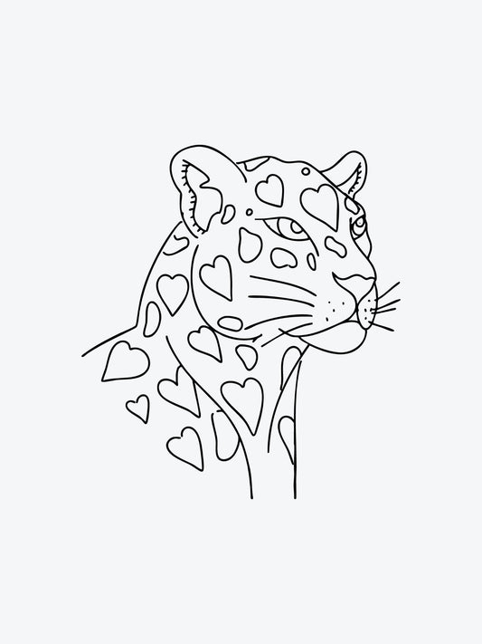 Flirty Leopard temporary tattoo