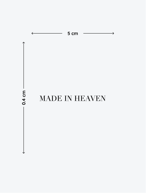 Made In Heaven (Horizontal) temporary tattoo