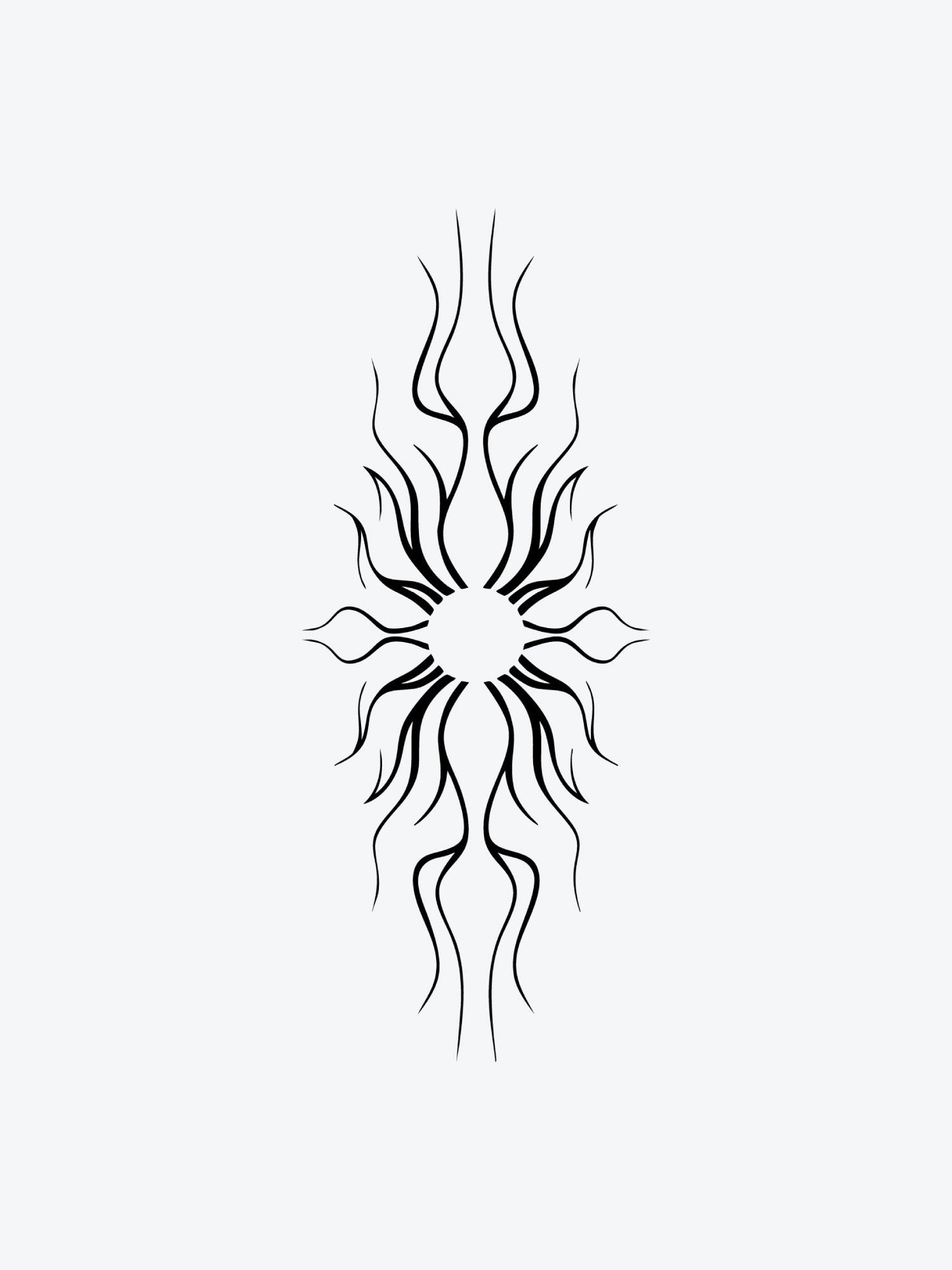 Sun Abstract temporary tattoo