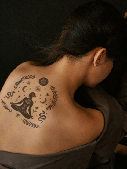 Womans Nature temporary tattoo