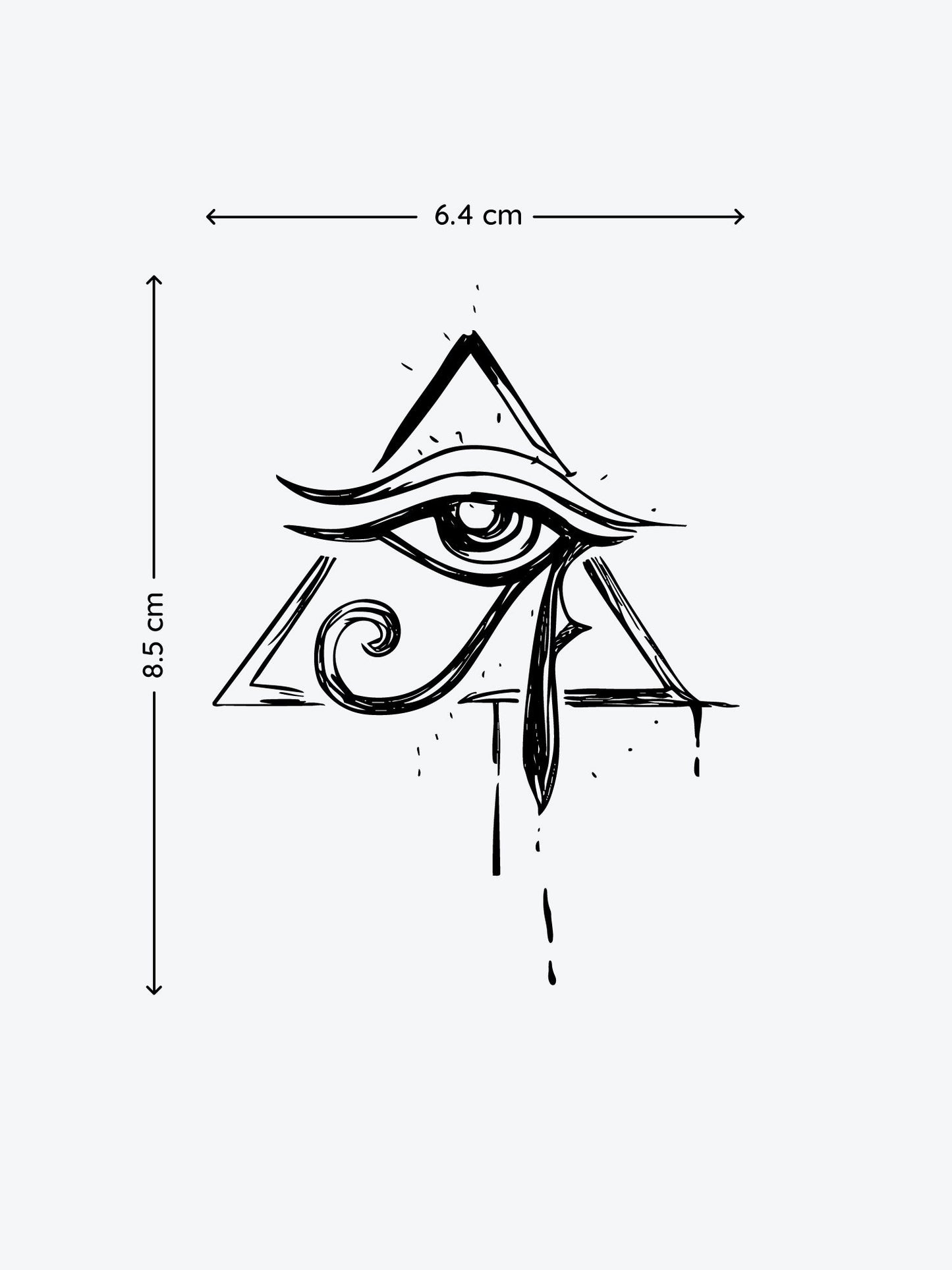 Eye of the Hidden Horus temporary tattoo