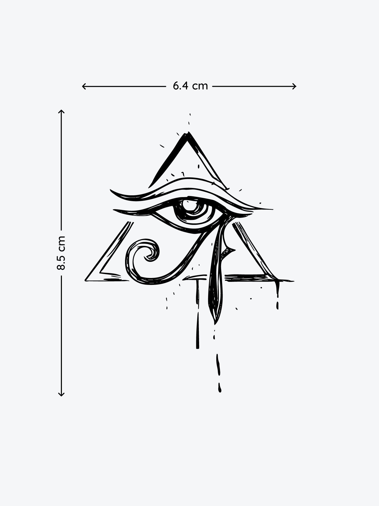 Eye of the Hidden Horus temporary tattoo
