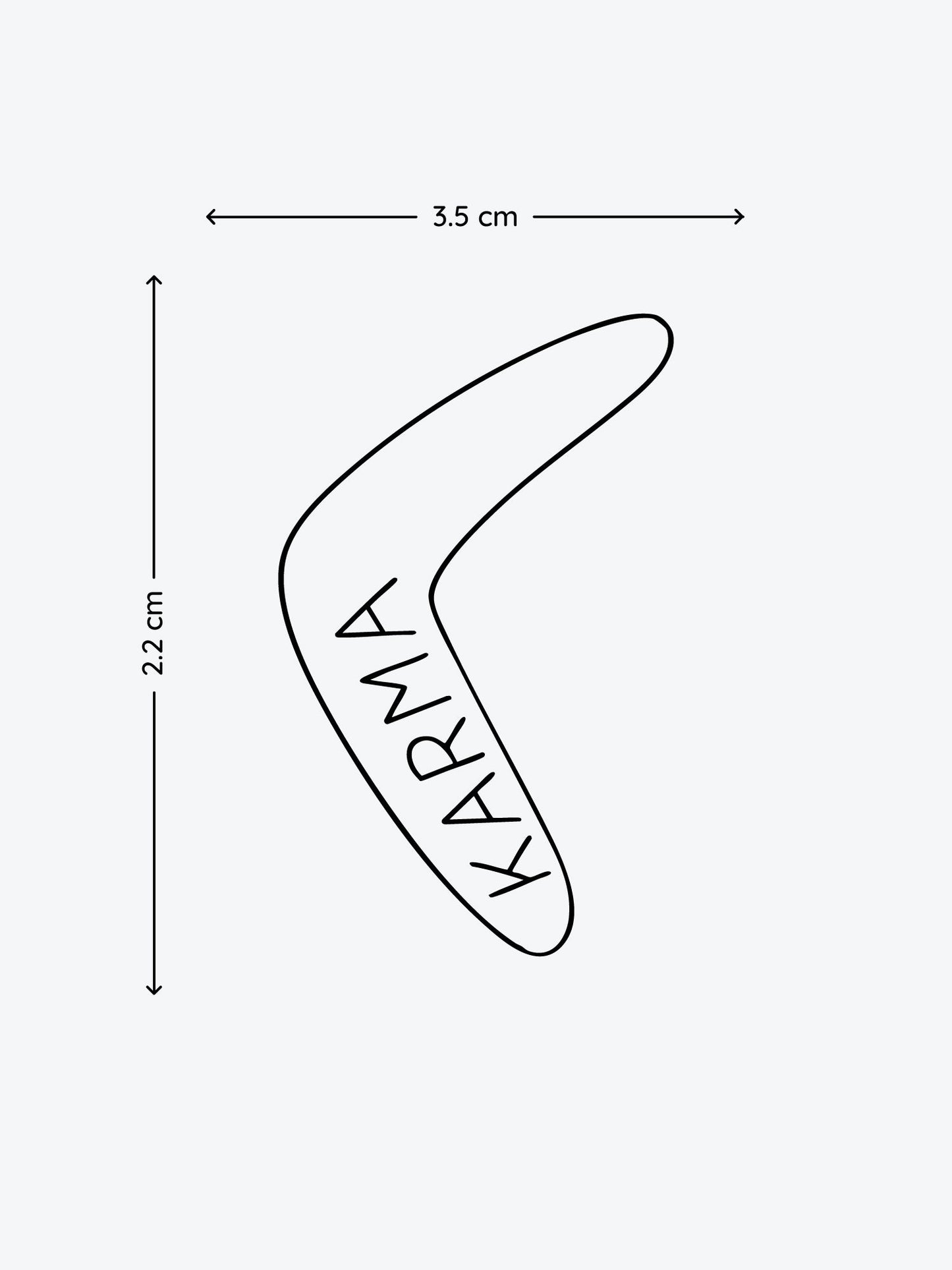Karma Boomerang temporary tattoo