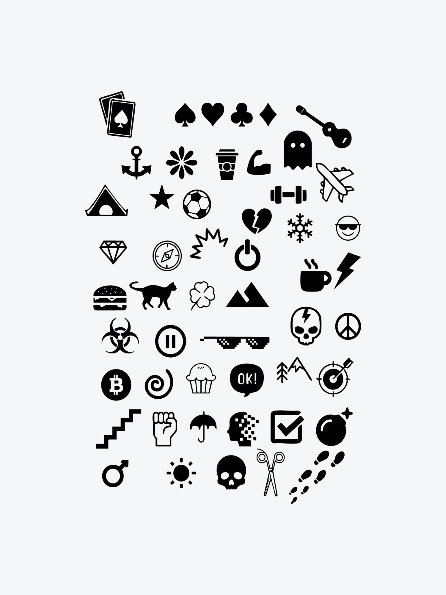 Basic Tiny Bundle temporary tattoo