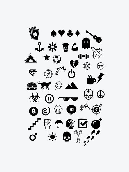 Basic Tiny Bundle temporary tattoo