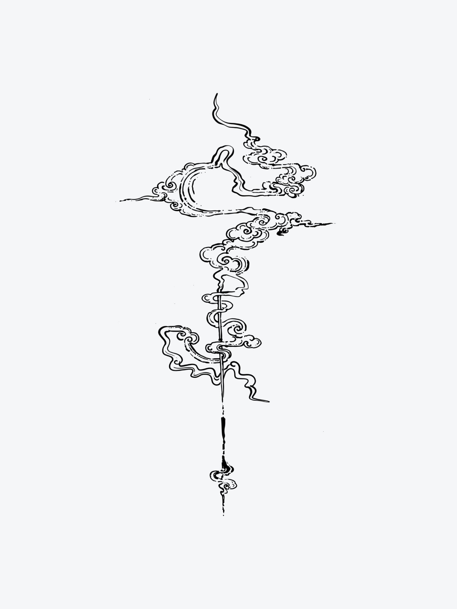 Cloudline temporary tattoo