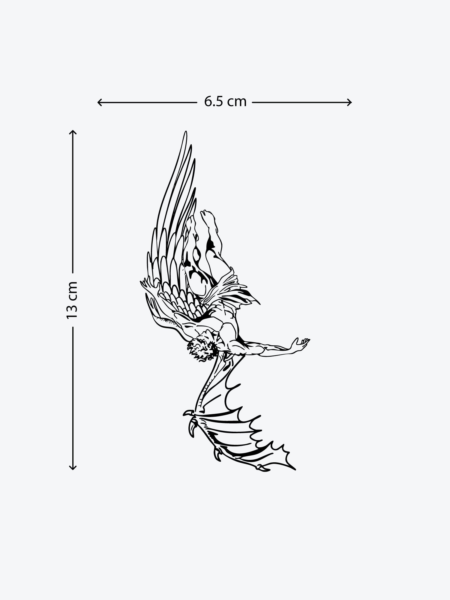 Fallen Angel temporary tattoo