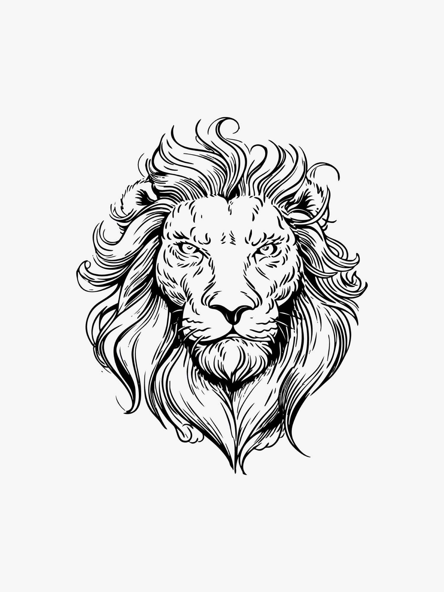Lion Elegance temporary tattoo