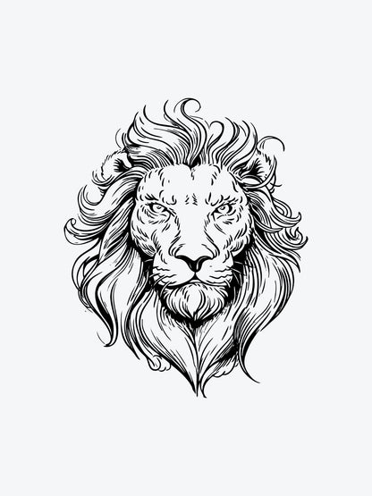 Lion Elegance temporary tattoo