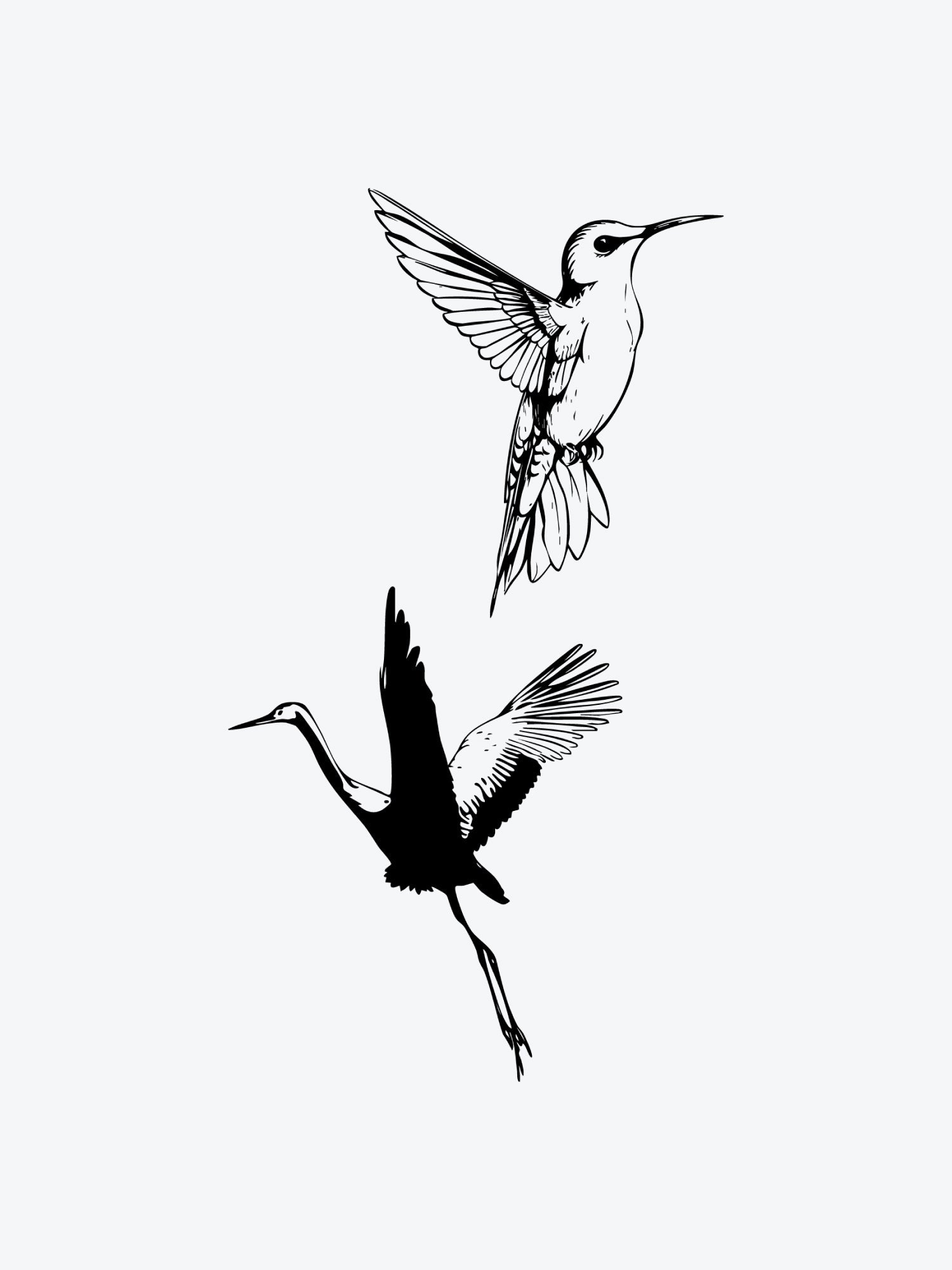 Happy Birds temporary tattoo