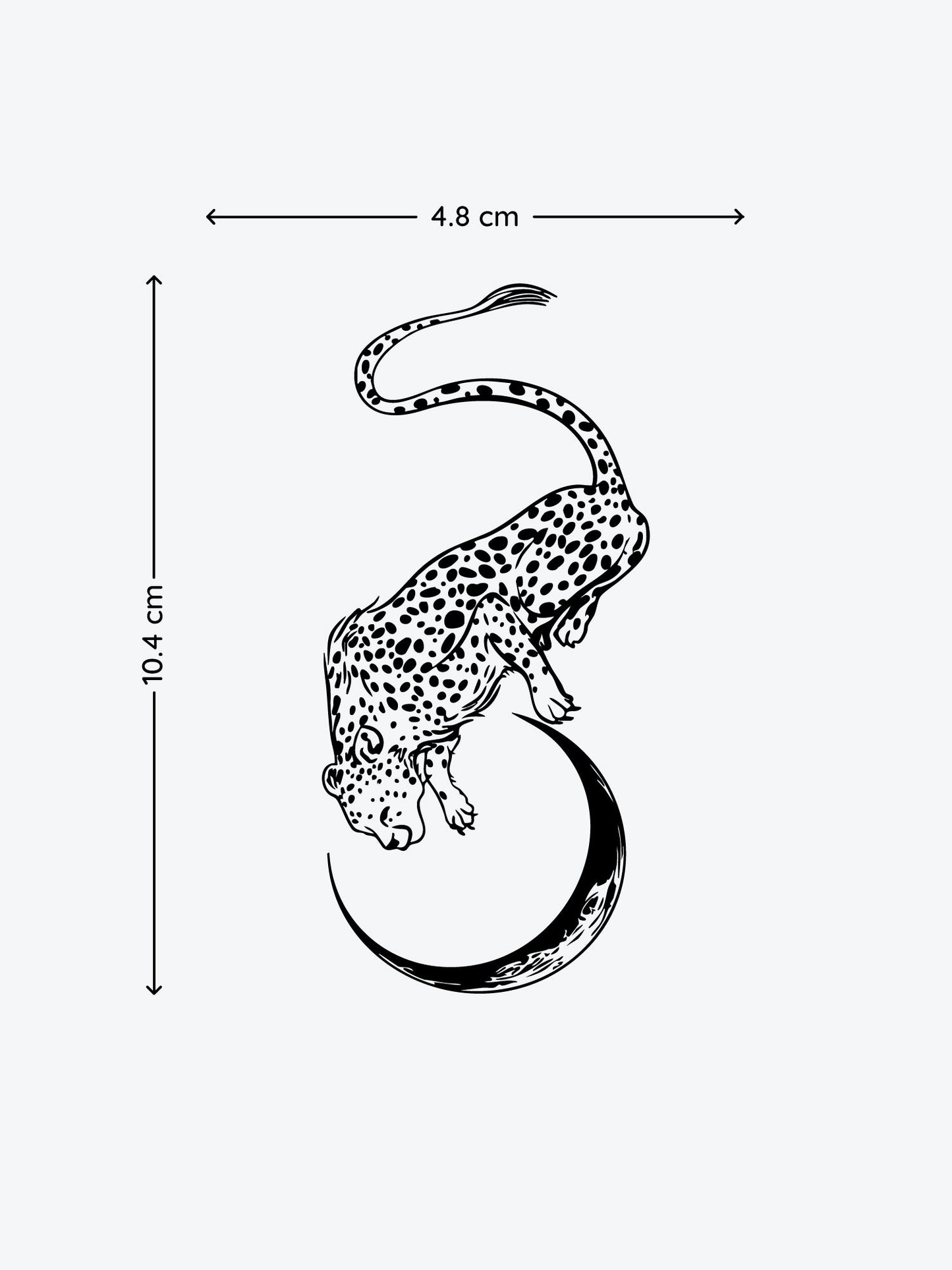 Floating Cheetah temporary tattoo