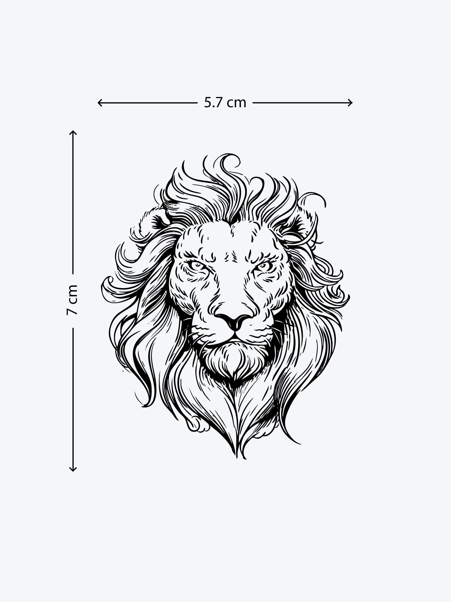 Lion Elegance temporary tattoo