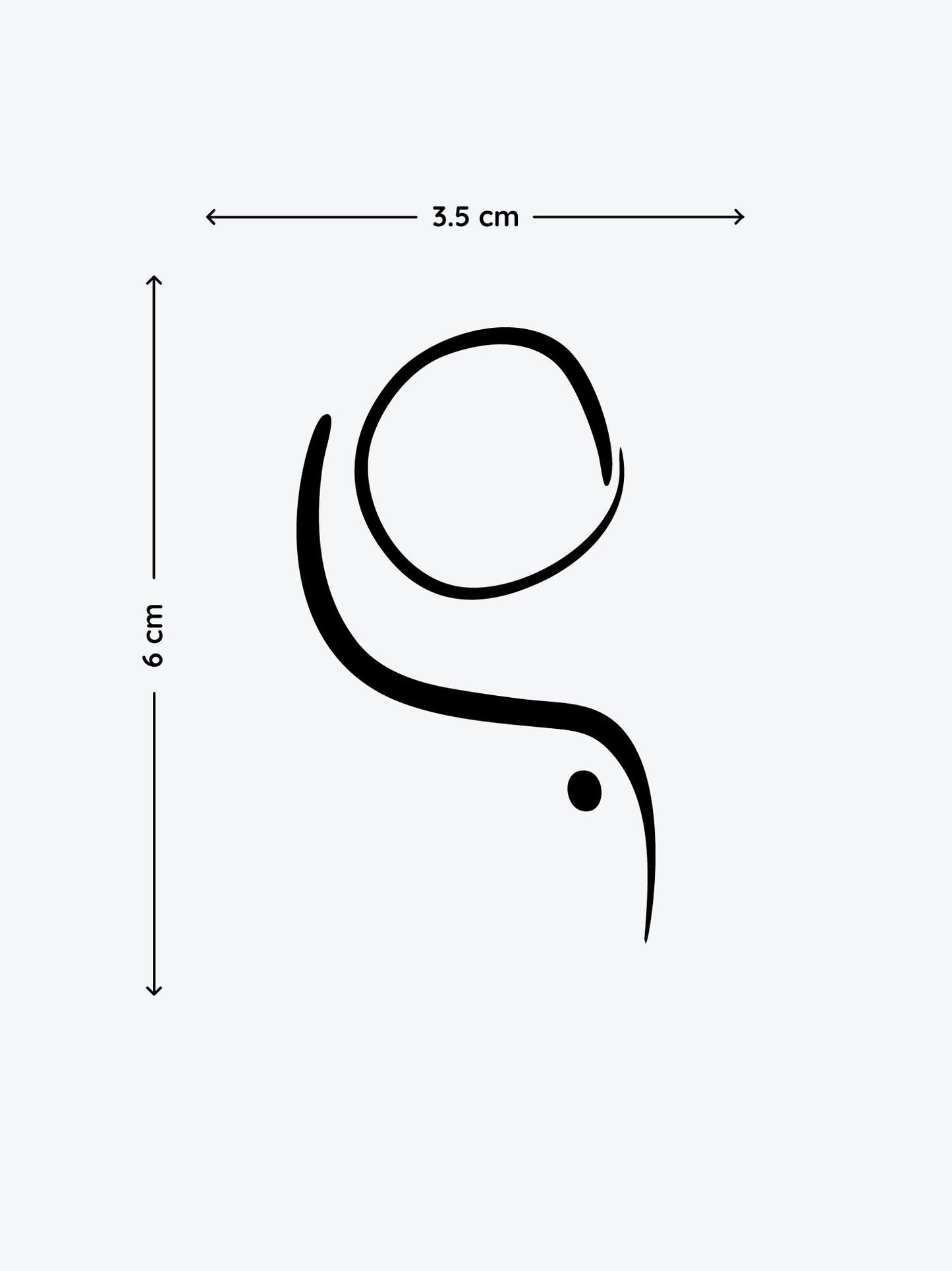 Moon Dot Line temporary tattoo