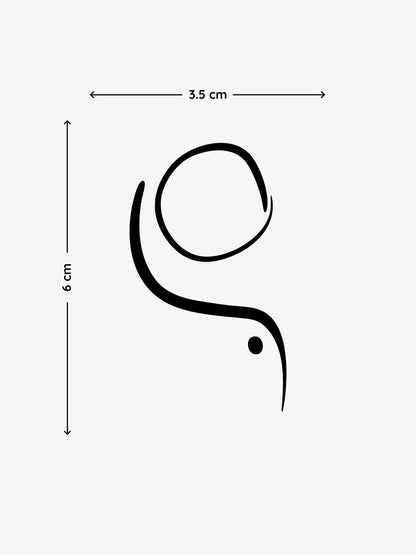 Moon Dot Line temporary tattoo