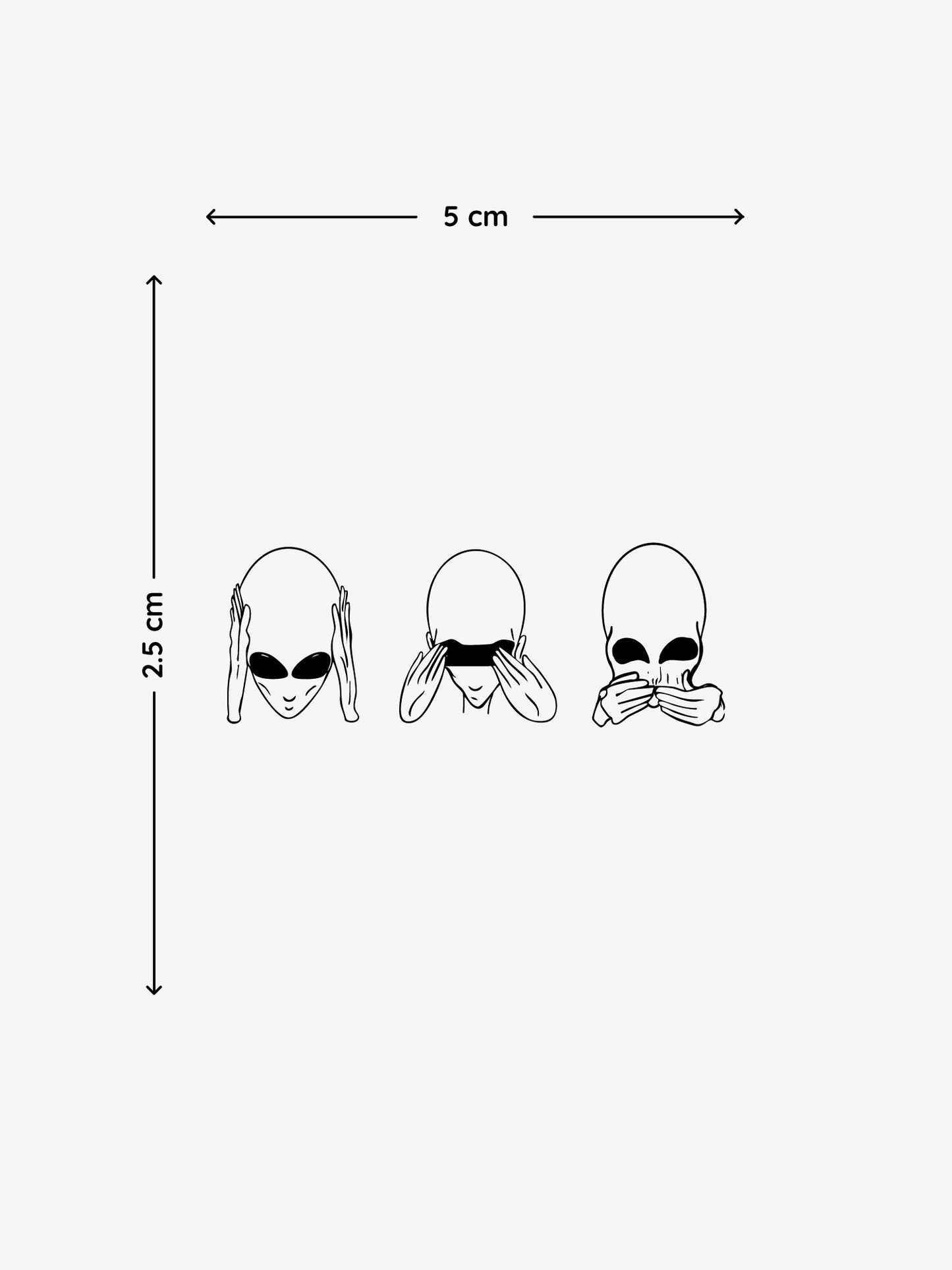 Alien Monkeys temporary tattoo