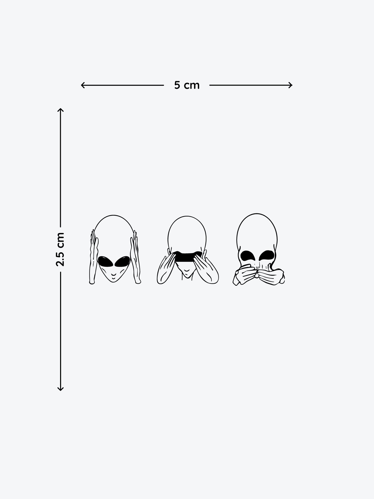 Alien Monkeys temporary tattoo