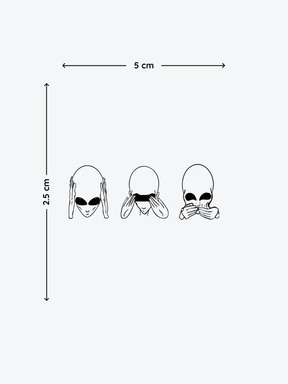 Alien Monkeys temporary tattoo