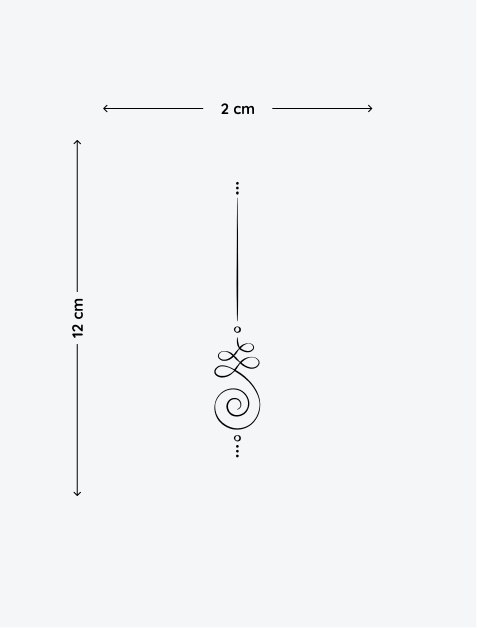 Mantra Drop temporary tattoo