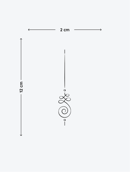 Mantra Drop temporary tattoo