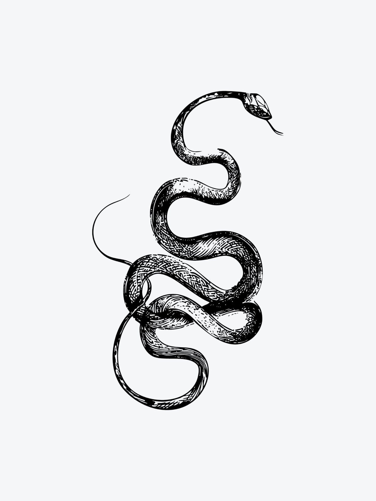 Snake of Sins temporary tattoo