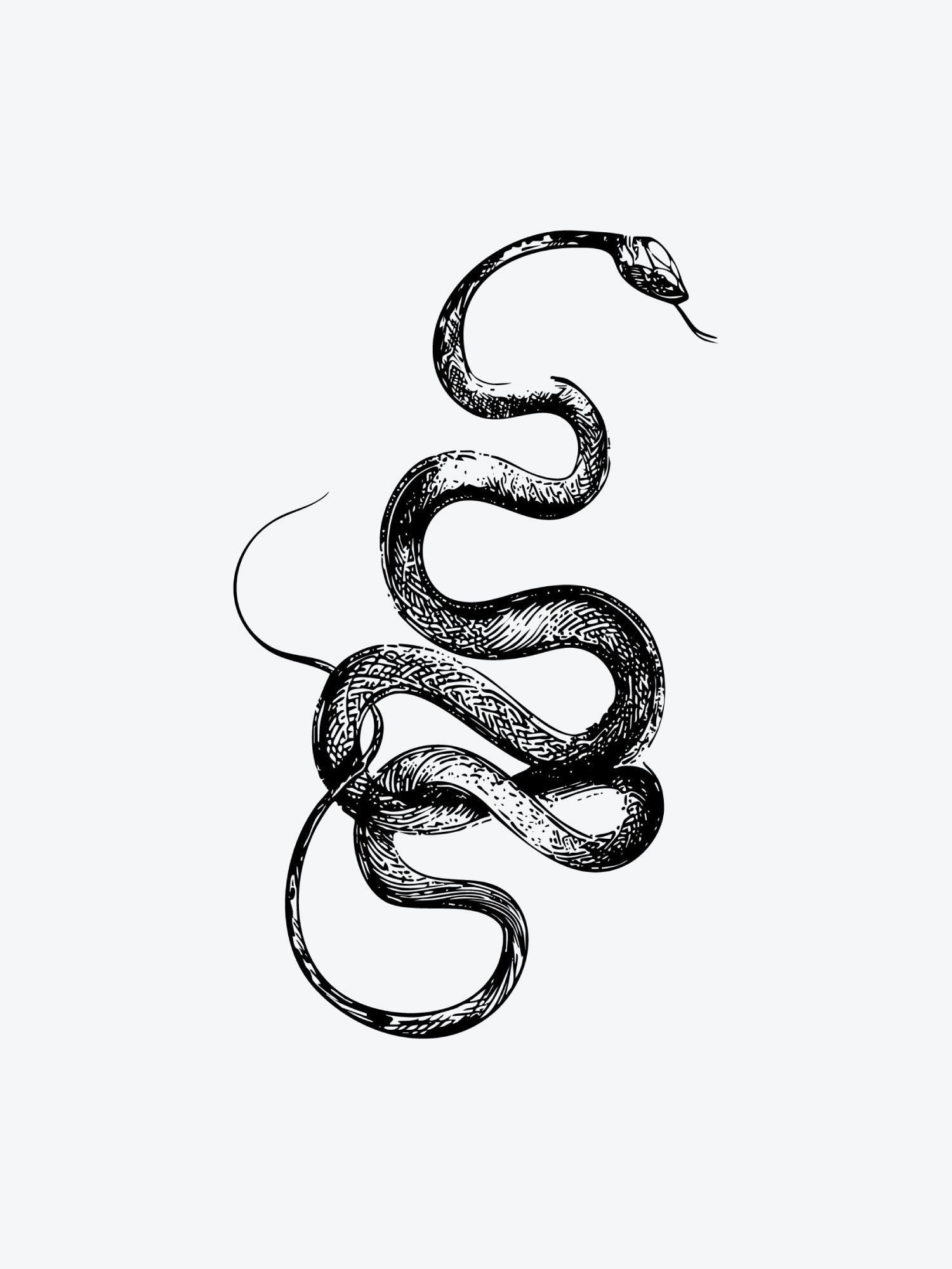 Snake of Sins temporary tattoo