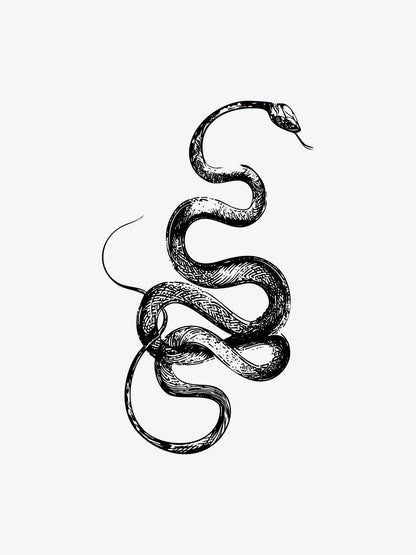 Snake of Sins temporary tattoo