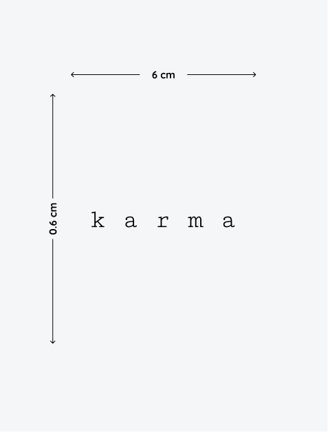 Karma Letters temporary tattoo