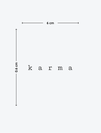 Karma Letters temporary tattoo