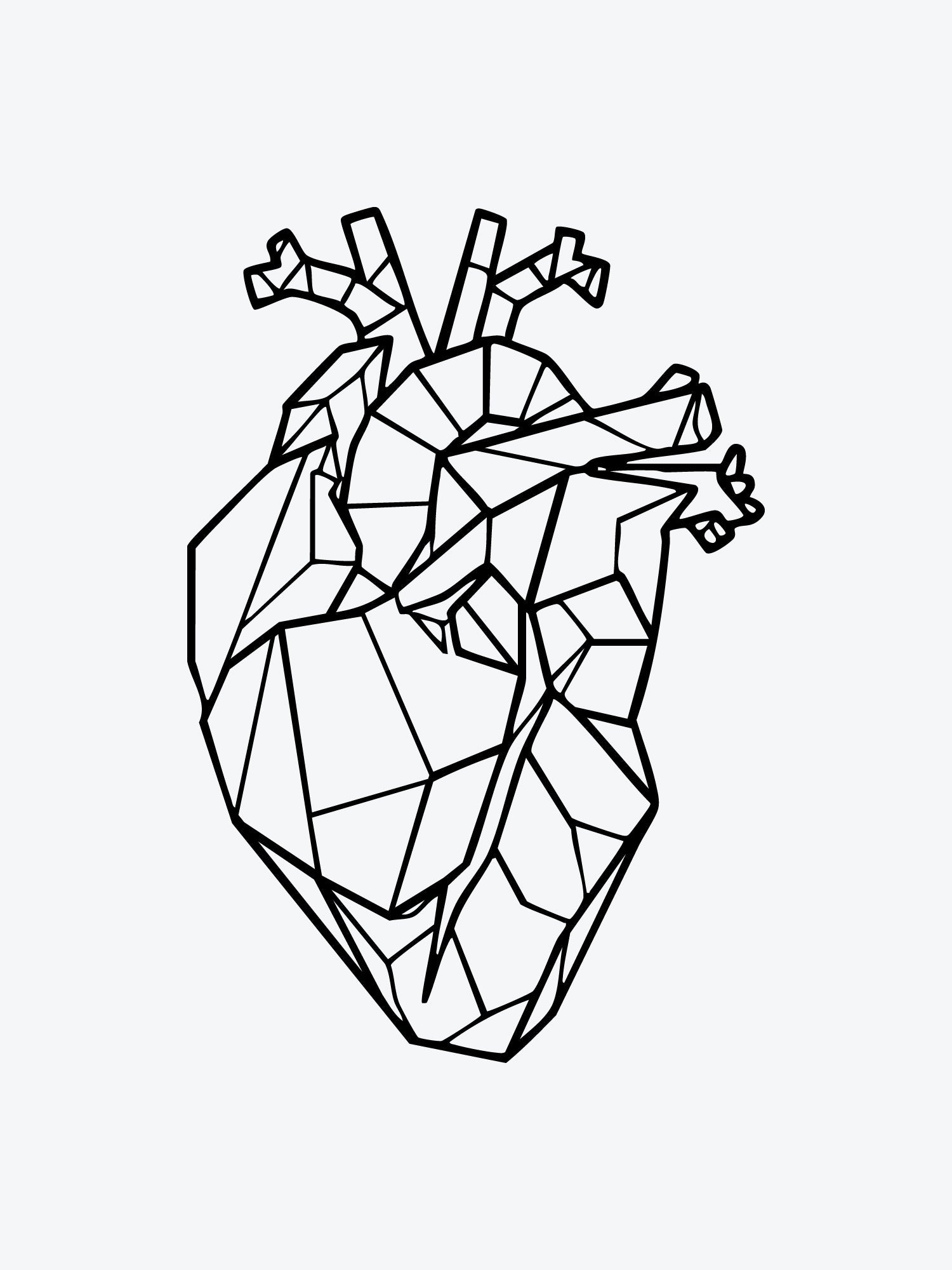 Crystal Heart temporary tattoo