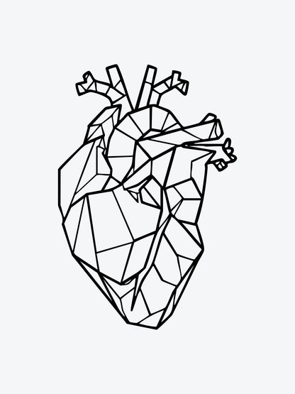Crystal Heart temporary tattoo