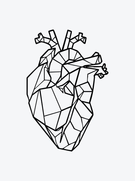 Crystal Heart temporary tattoo