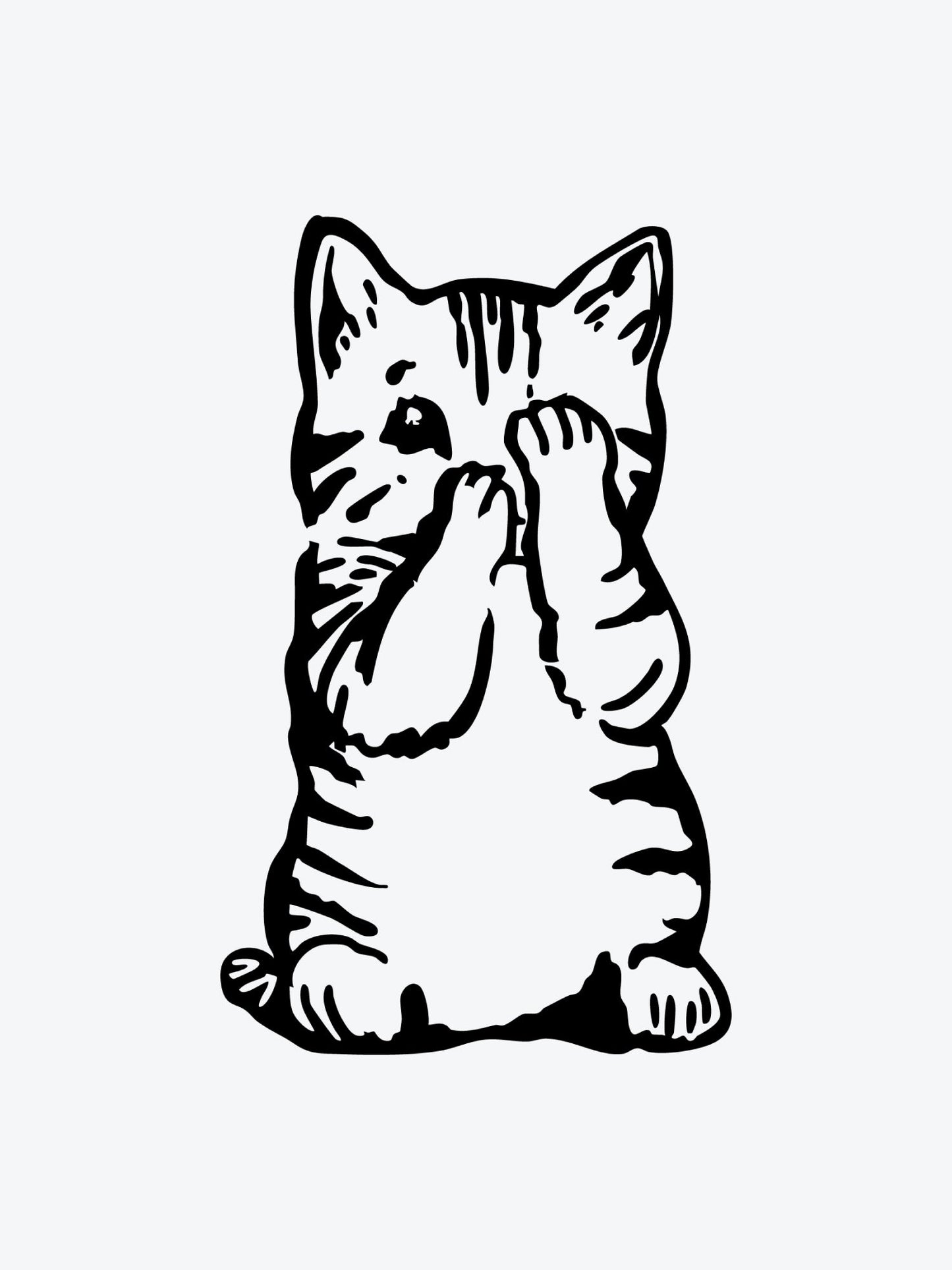 Shy Cat temporary tattoo