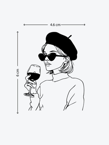 French Agent temporary tattoo