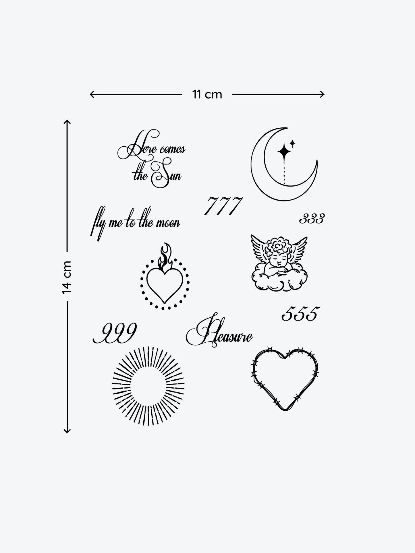 Angel Bundle(13 Tattoos) temporary tattoo