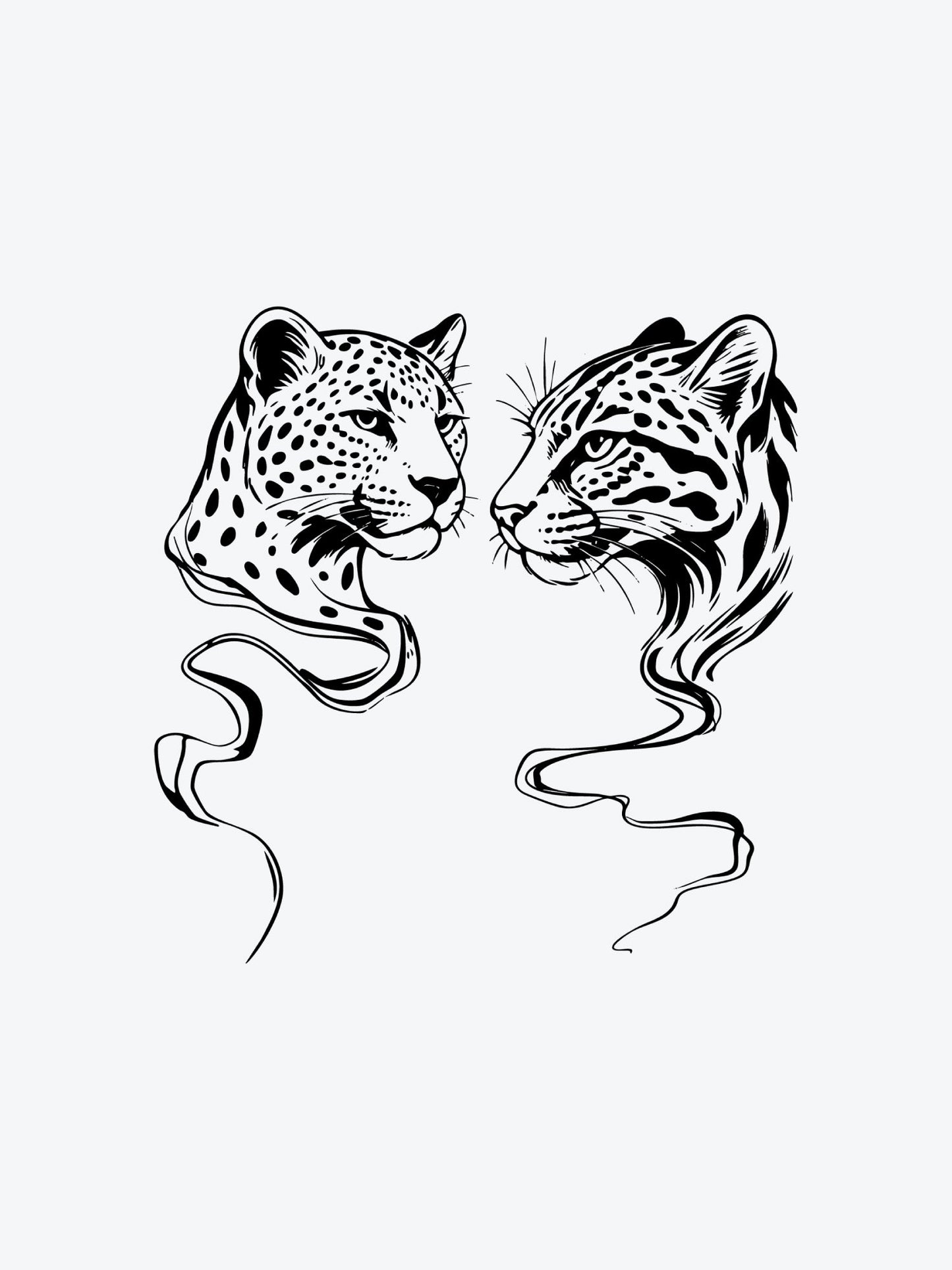 Ocelot & Leopard temporary tattoo