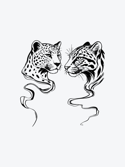Ocelot & Leopard temporary tattoo