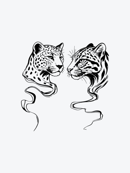 Ocelot & Leopard temporary tattoo
