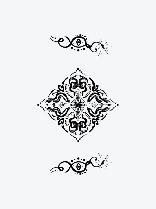 Snake Ornamental temporary tattoo
