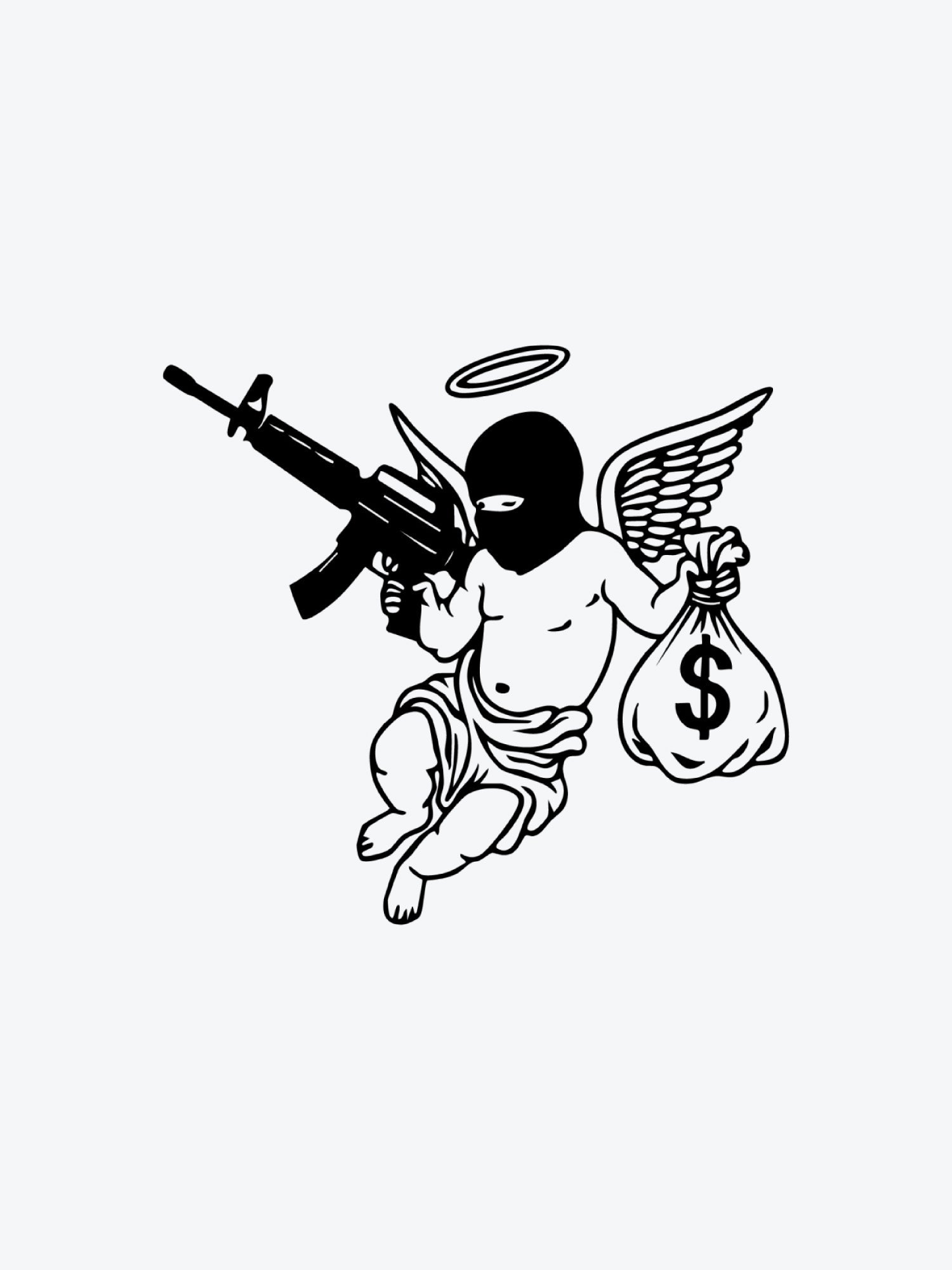 Angel Gone Bad temporary tattoo