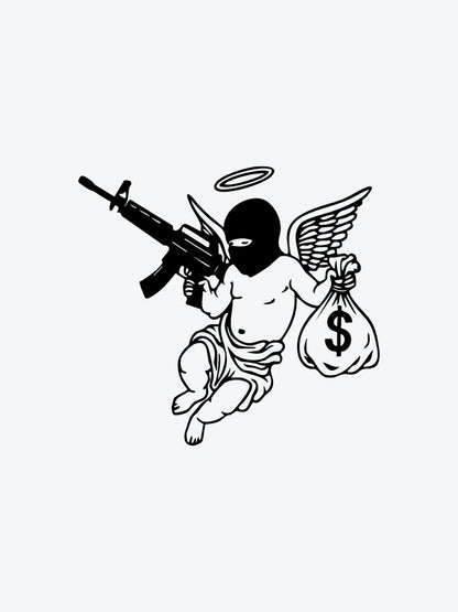 Angel Gone Bad temporary tattoo