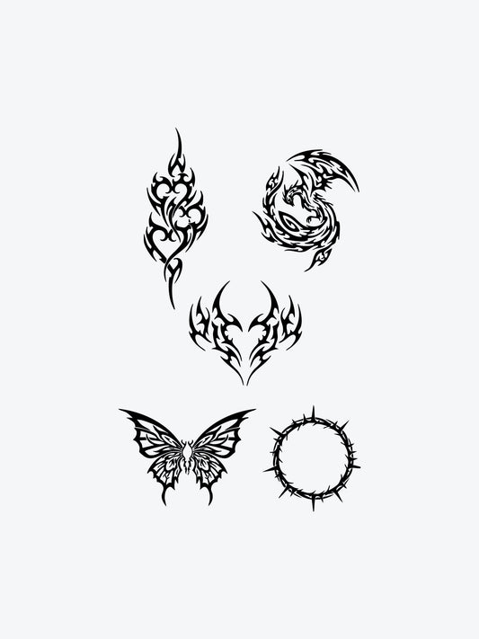 Tribal Bundle (8 Tattoos) temporary tattoo