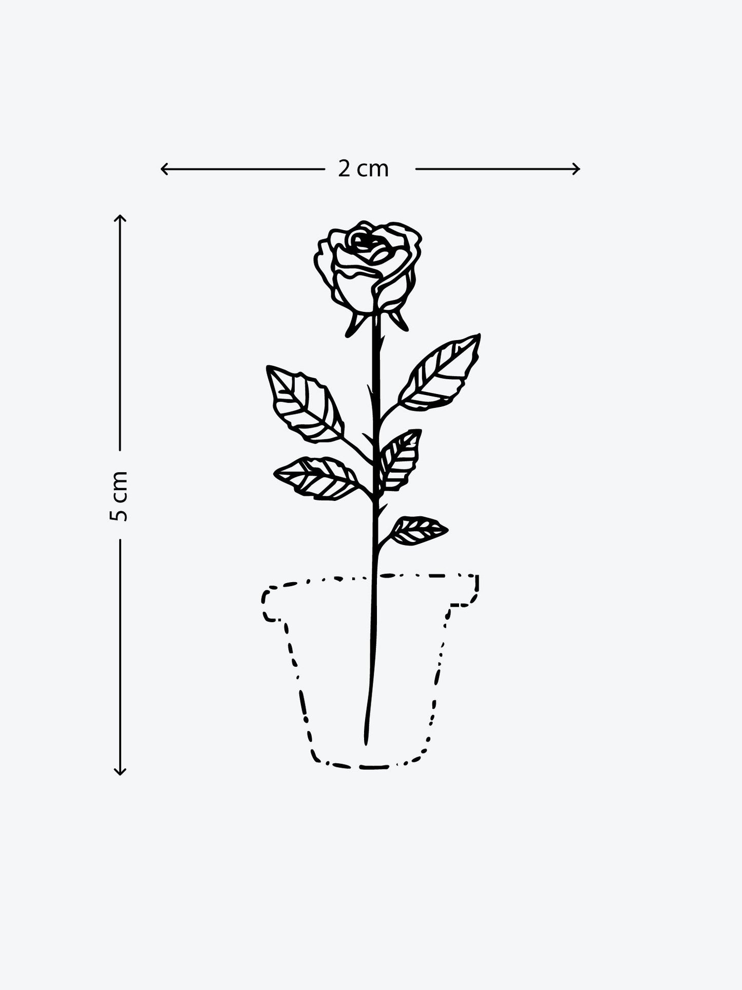 Potless Rose temporary tattoo