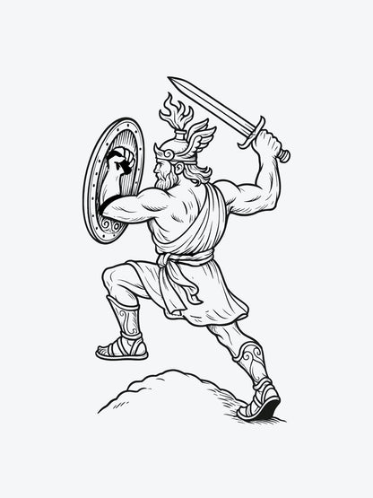 Gladiator temporary tattoo