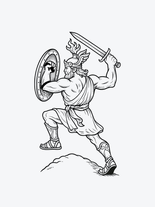 Gladiator temporary tattoo