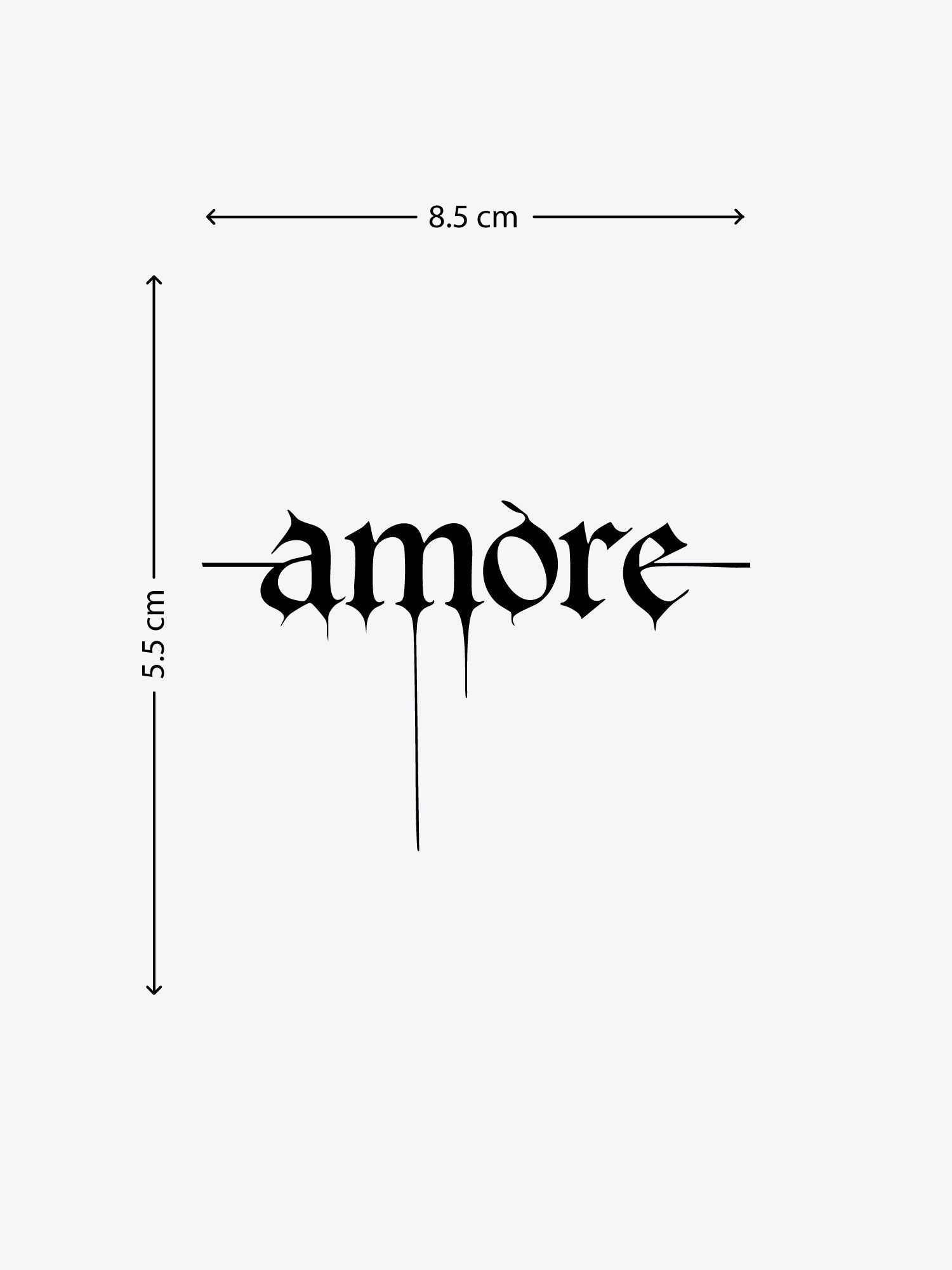 Amore temporary tattoo