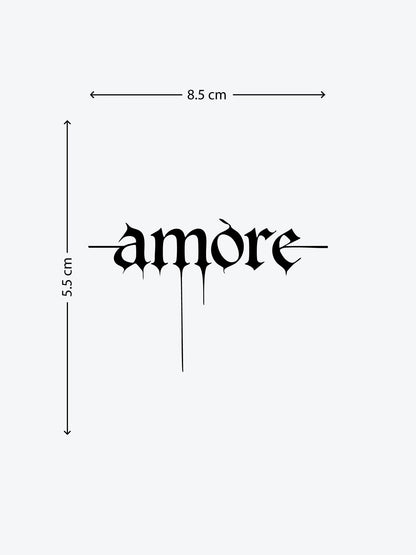 Amore temporary tattoo