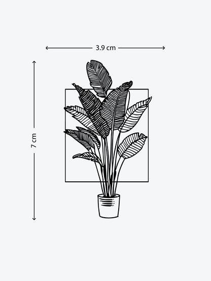 Plant In A Square temporary tattoo